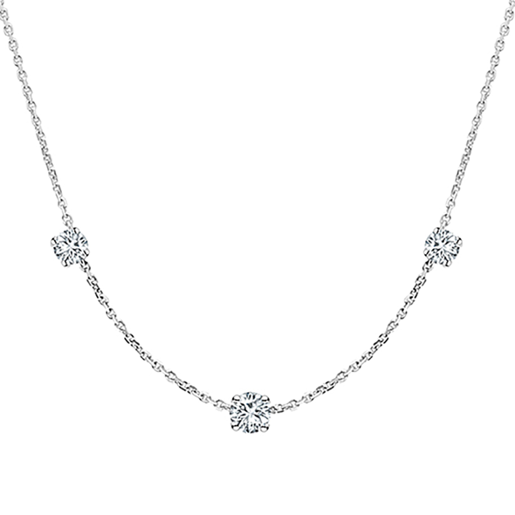 Triple Diamond Necklace
