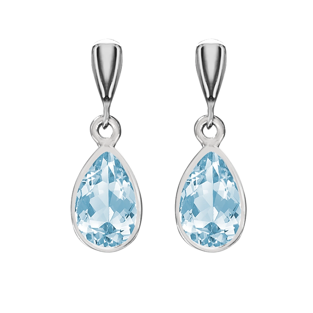 Blue Topaz Drop Earrings