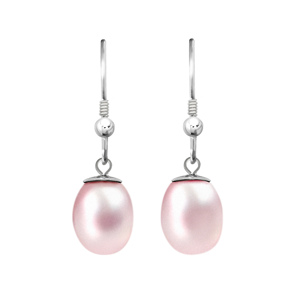 Pink Pearl Drop Earrings