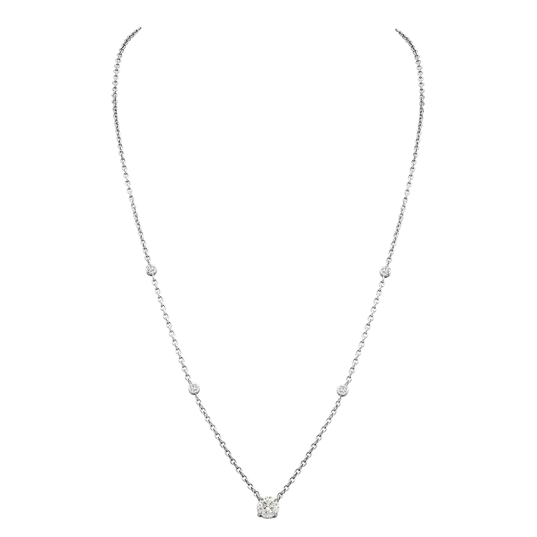 Diamond Pendant on Spec-set Chain