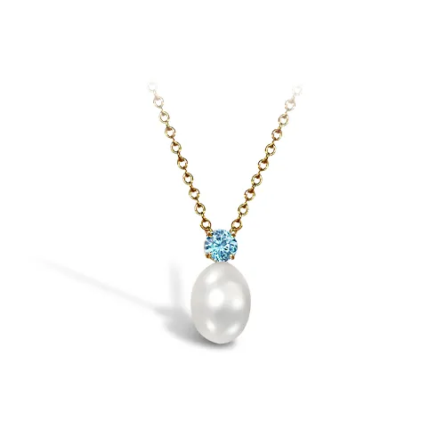 Pearl & Blue Topaz Pendant