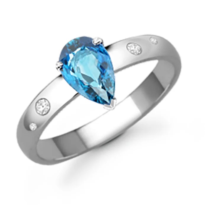 Blue Topaz Stacking Ring