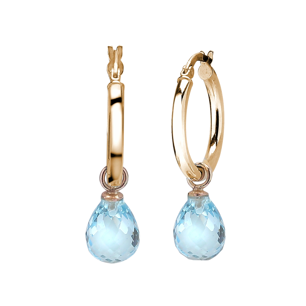 Blue Topaz Drop Earrings