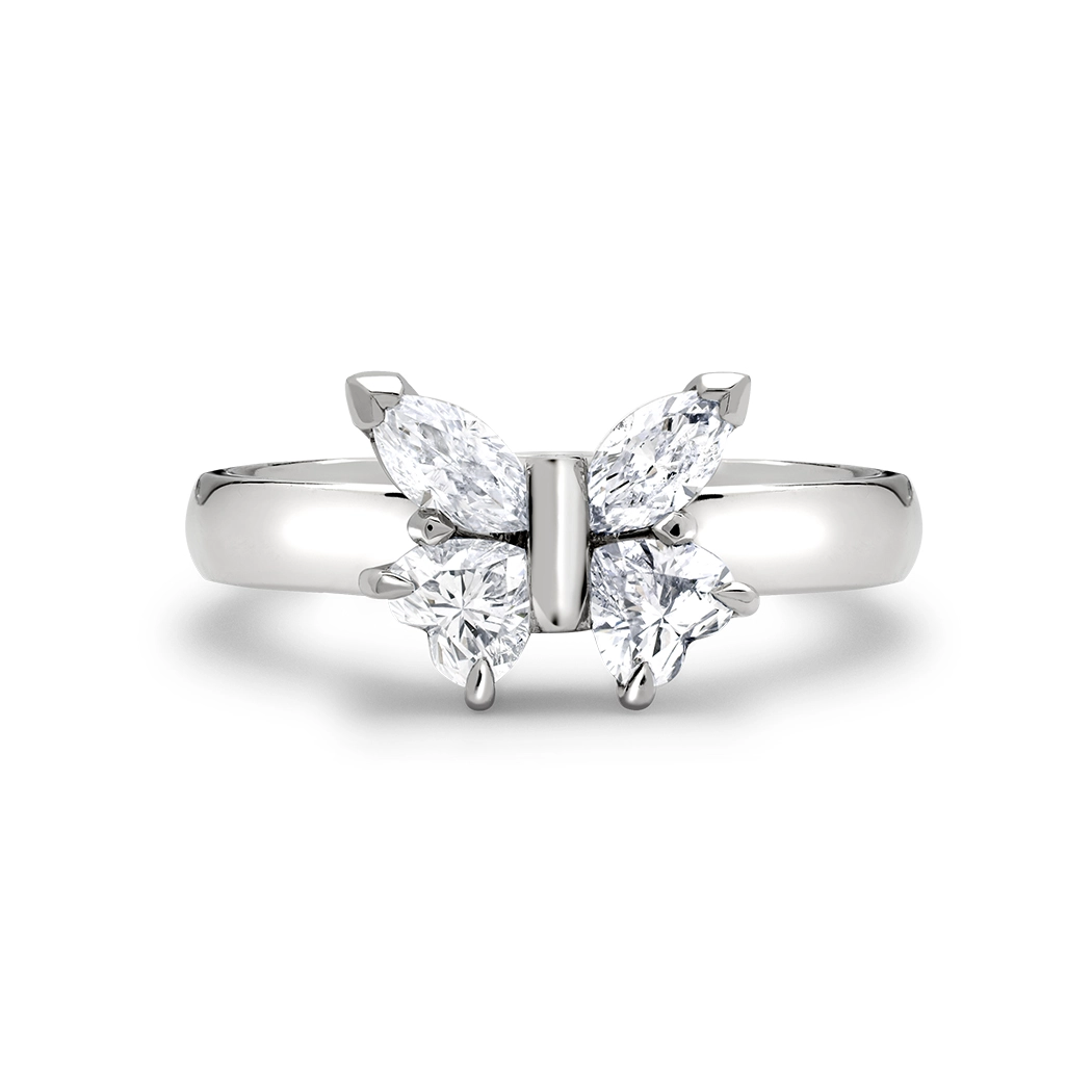 Diamond Butterfly Ring