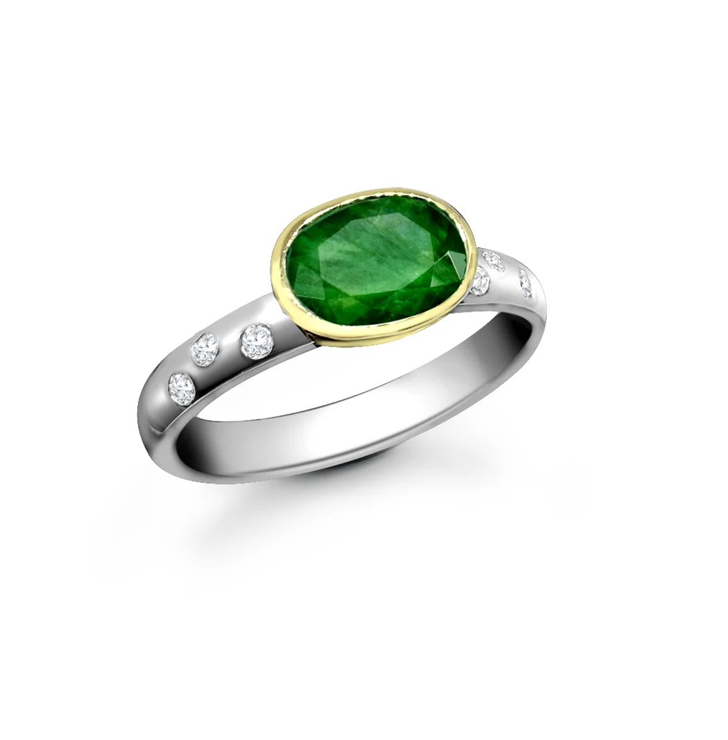 Emerald Stacking Ring
