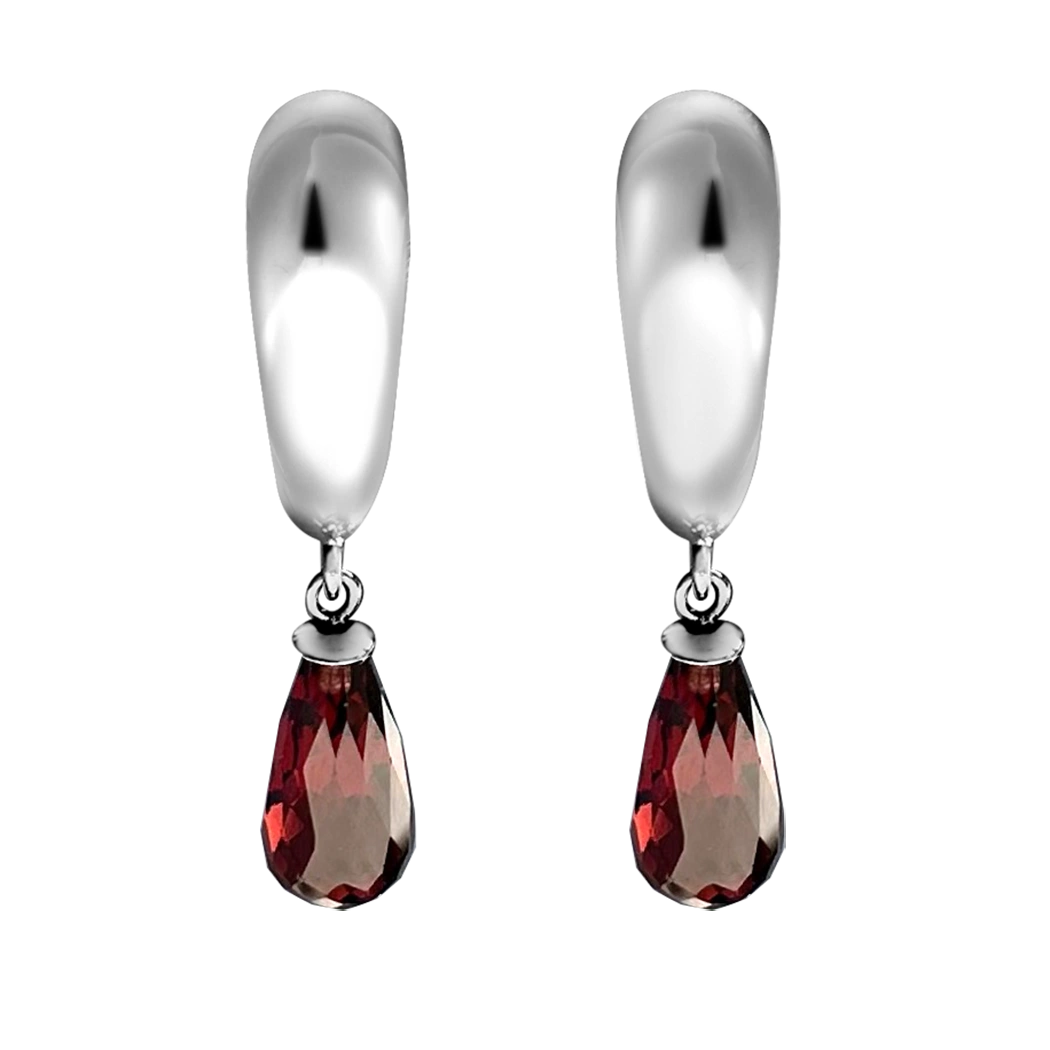 Garnet Drop Earrings
