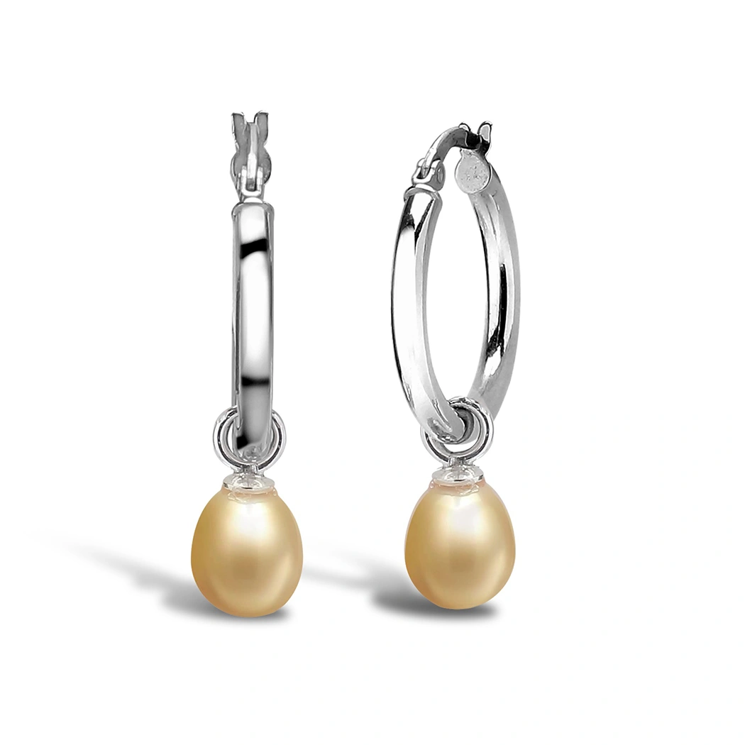 Pearl Hoop Earrings