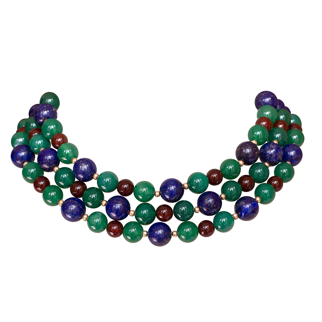Lapis 3-Row Necklace