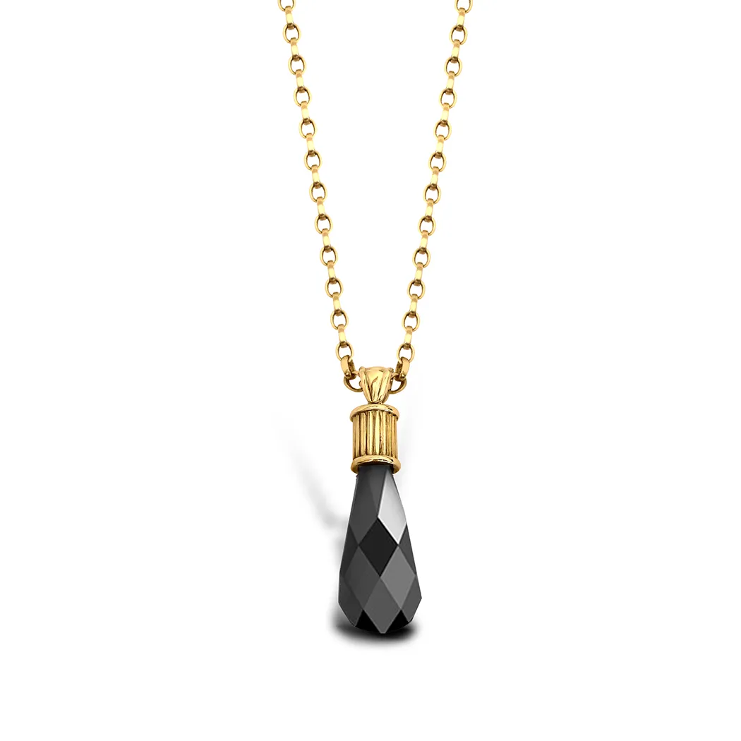 Onyx Briolette Drop Pendant