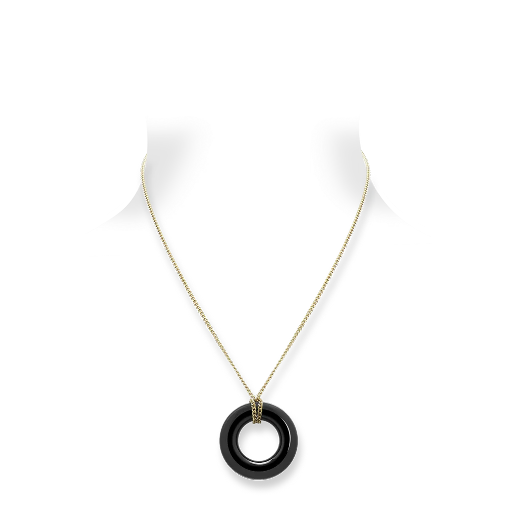 Onyx Ring Drop Pendant