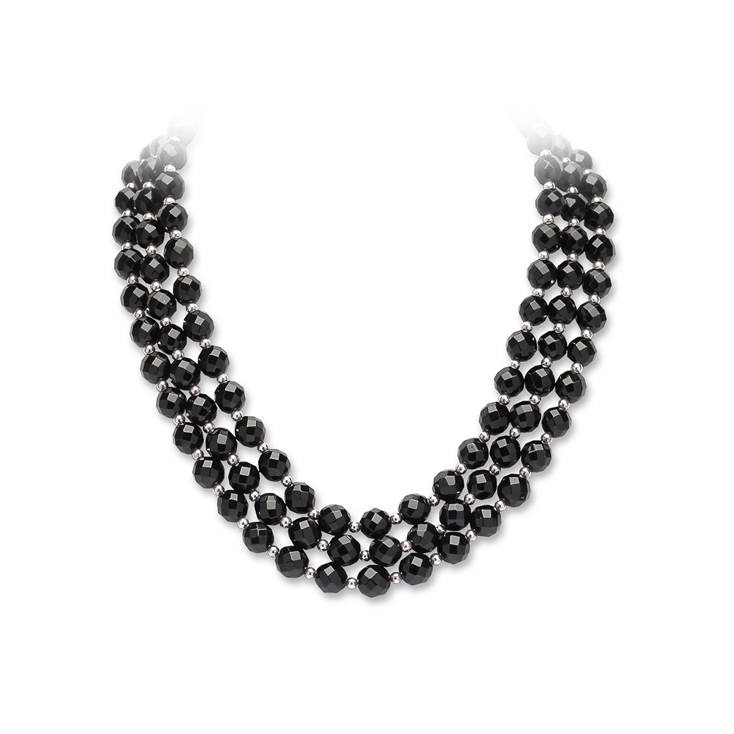 Onyx 3-Row Necklace