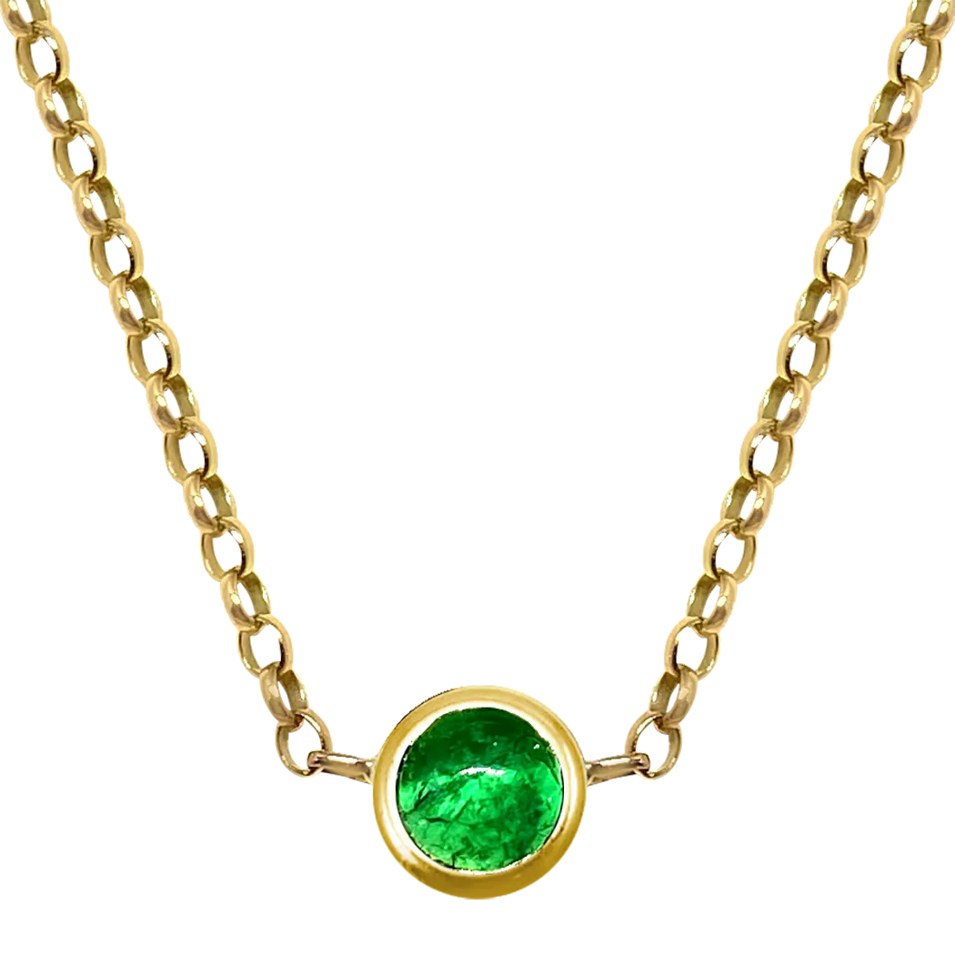 Cabochon Emerald Pendant