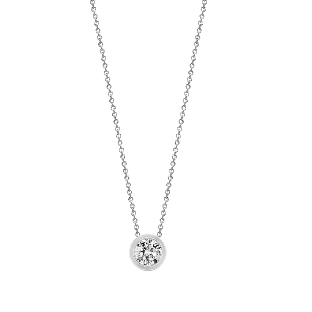 Rubover-set Diamond Pendant