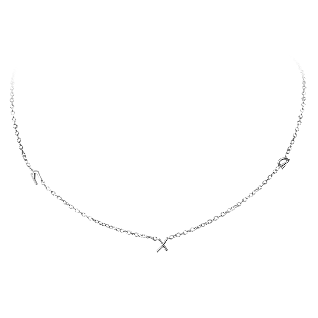 Family Initials Gold Necklace