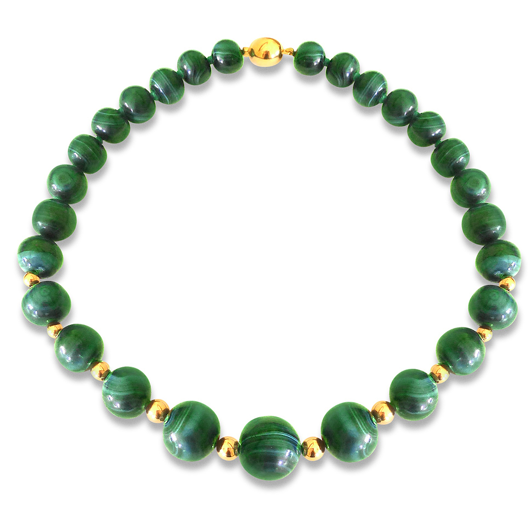 Malachite & Gold Necklace