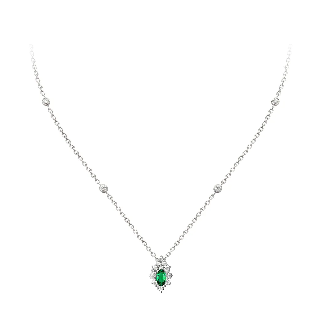 Marquise Emerald Pendant