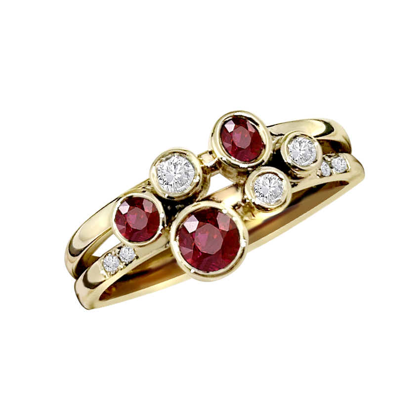 Ruby Stacking Rings